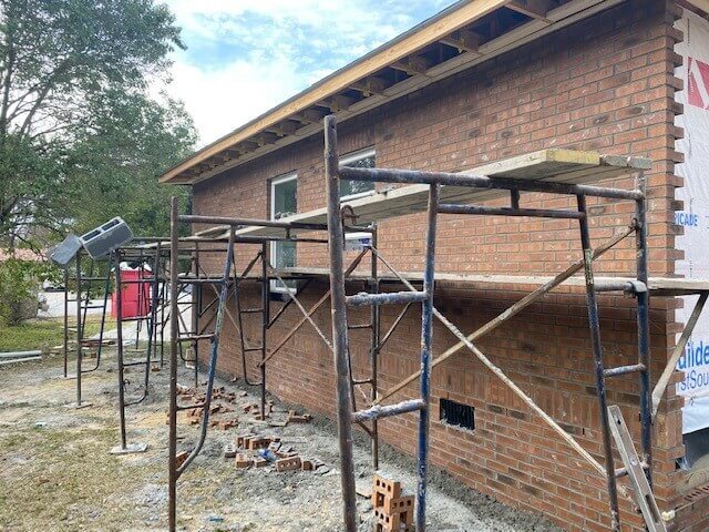 Scaffold around home 2