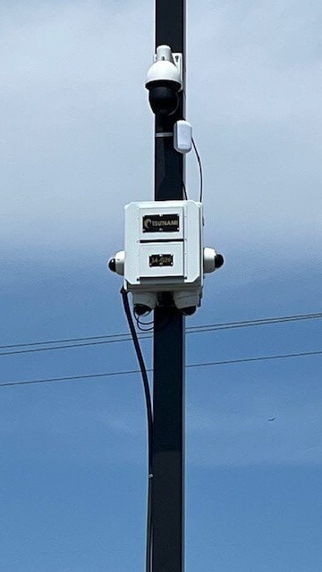 Tsunami camera near Road