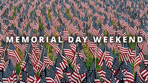 Memorial Day Art, field of small USA flags